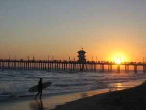 Huntington Pier Surfer